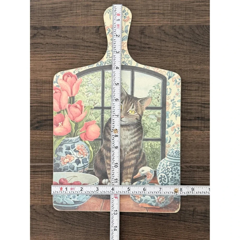 Vintage Jenny Barron Cat Melamine Chopping Board Wilscome Made in England